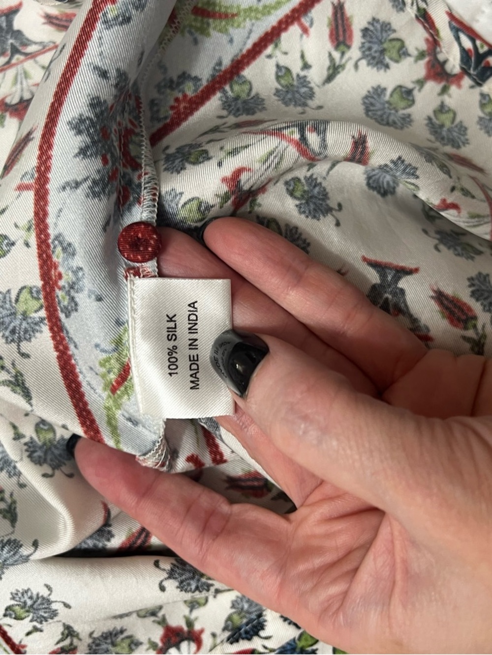 D'Ascoli Silk Shirtdress Button down
Small S Floral stripes - Picture 13 of 15
